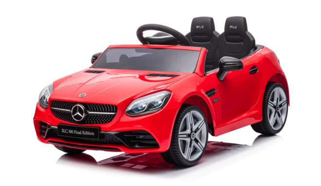 Jeździk na akumulator Mercedes BENZ SLC300 Cabrio dźwięki, światła, pilot - czerwony