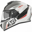 Integraalkaitsekiiver Nox N918 Meta Rojo/Blanco (S)