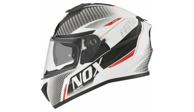 Integraalkaitsekiiver Nox N918 Meta Rojo/Blanco - S