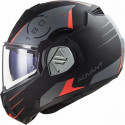 Integraalkaitsekiiver LS2 Advant Must/Punane Modulaarne (M)