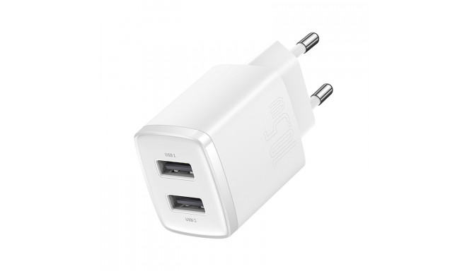 Seinalaadija 10,5W 2xUSB 2,1A, valge