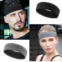 Elastic fabric headband for running fitness blue