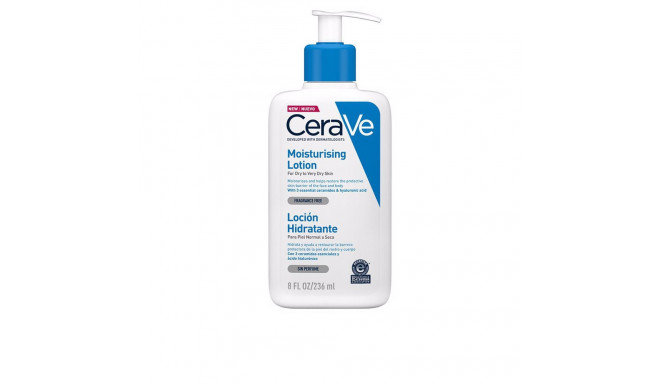 CERAVE LOCIÓN hidratante cuerpo y rostro con fórmula ligera enriquecida con ácido hialurónico 236 ml