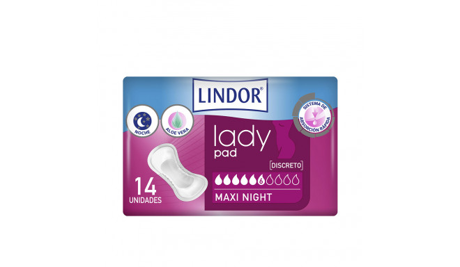 LINDOR LADY PAD maxi night 6 drops 14 u