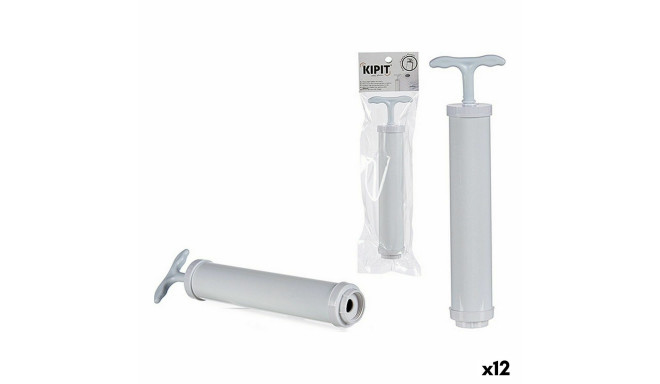 Manual vacuum pump White Plastic 9 x 30 x 4 cm (12 Units)