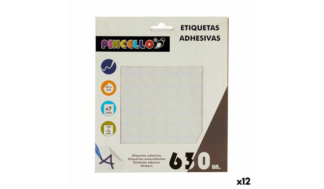 Adhesive labels Pincello 1711074 1711074 White Ø 13 mm 17 x 4 x 19 cm (12 Units)