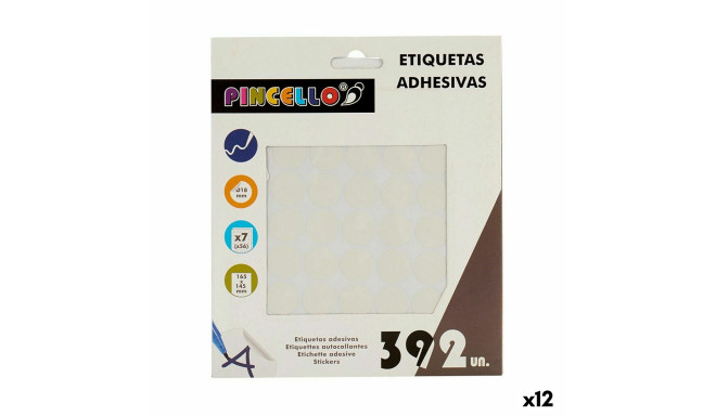 Клейкие этикетки Pincello 1711075 Белый Ø 18 mm 17 x 4 x 19,5 cm (12 штук)
