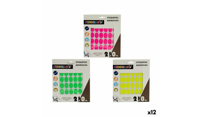 Adhesive labels Pincello 1711089 1711089 17 x 4 x 19 cm 17 x 24 mm Oval (12 Units)
