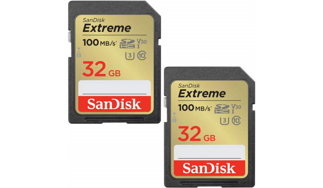 SanDisk mälukaart SDHC 32GB Extreme 2-pack