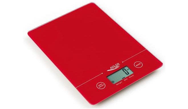 Adler AD 3138 Red Countertop Rectangle Electronic kitchen scale