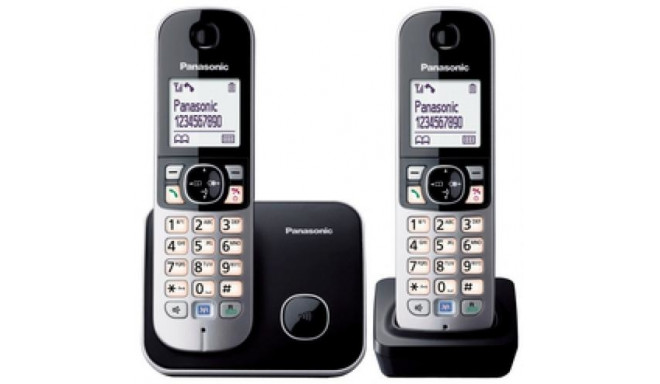 Panasonic KX-TG6812GB telephone DECT telephone Caller ID Black