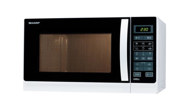 Sharp Home Appliances R-742WW microwave Countertop Grill microwave 25 L 900 W Black, White