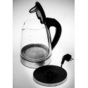 Adler AD 1225 electric kettle 1.7 L 2000 W Black, Stainless steel, Transparent