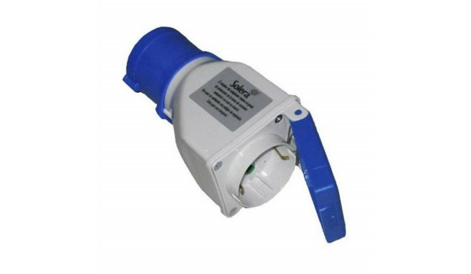 Adaptor Solera 904012 With lid CETAC Schuko Blue Grey 16 A