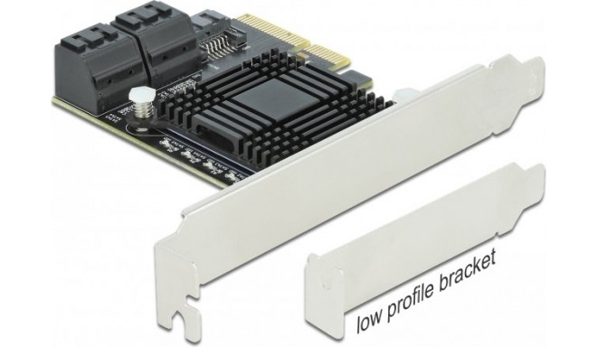 DeLOCK PCIe 5P SATA x4 LP 90498