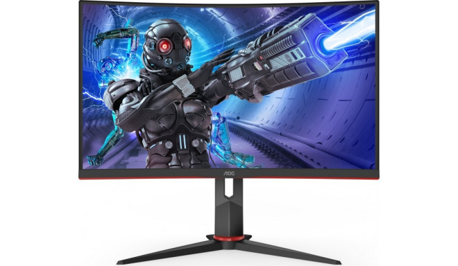 AOC C32G2ZE / BK, gaming monitor - 32 - black / red, curved, 240 Hz, AMD Free-Sync, 240Hz panel)