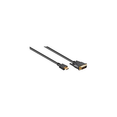 Adapterkaabel DVI-D (pistik) > HDMI (pistik) 2m, must