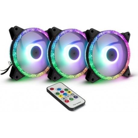 Inter-Tech Argus RS-07 RGB Set 120x120x25 - 88885537