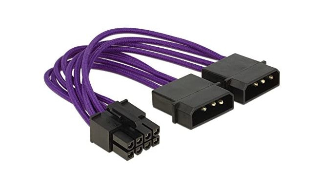 DeLOCK Power 8P EPS-2x4P vt 0.15cm - sleeved