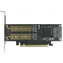 DeLOCK PCIe x16 card> 2x M.2KeyB + 1xmSATA
