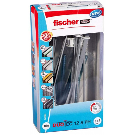 Kippdübel DUOTEC 12 S PH M LD (hellgrau/rot, 10 Stück, mit Schraube)