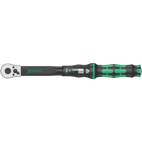 Momentvõti ümberlülitatava narrega Click-Torque B 2, must/roheline, ajam 3/8"
