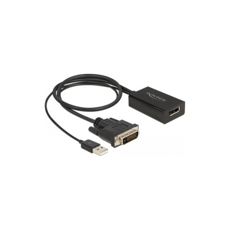DeLOCK DVI St> DP 1.2 Bu 4K + HDR bk 50cm - 63189