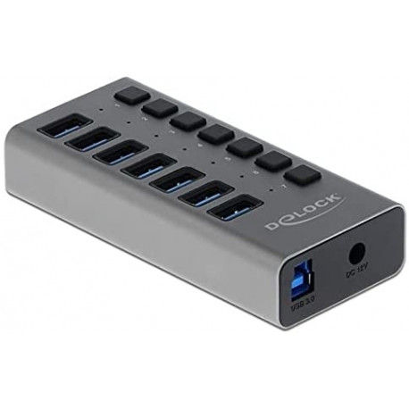 Delock External SS USB Hub 7Ports + Switch - 63669