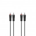 Hama Audio Cable, 2 RCA - 2 RCA, 1.5 m, must - Kaabel