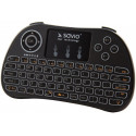 Savio juhtmevaba klaviatuur KW-02 Wireless Mini + TouchPad Black