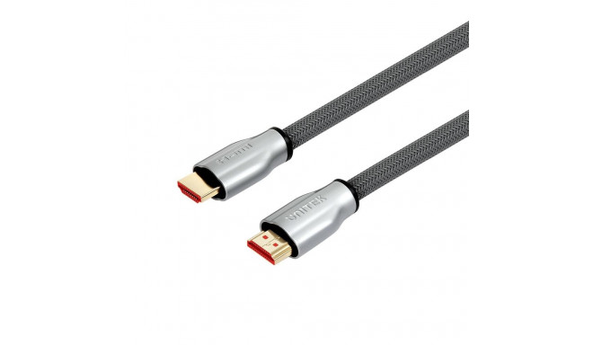 UNITEK Y-C136RGY HDMI kaabel 1 m HDMI Type A (Standard) hõbedane, tsink