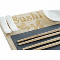 Sushi Set DKD Home Decor PC-186227 White Black Natural Bamboo Board Modern Oriental 28,5 x 18,5 x 2,