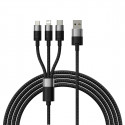 3v1 USB - micro USB / Lightning / USB C 3,5A 1,2m kabel Baseus StarSpeed - černý