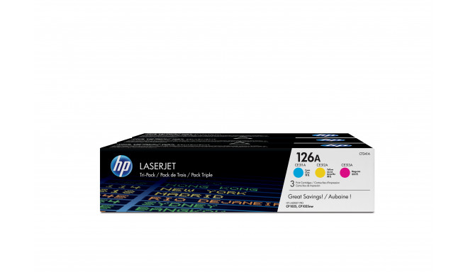 HP 126A multipakk tooner CMY (3) CF341A
