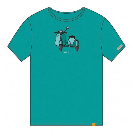 Short Sleeve T-Shirt Cállate la Boca   Turquoise Sidecar - M