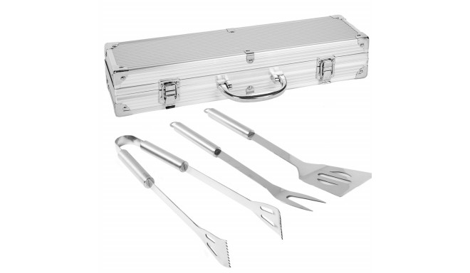 BBQ Utensils Kit with Case Stainless steel 37 x 10 x 8 cm