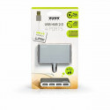 4-Port USB Hub Port Designs 900120 Silver White/Grey