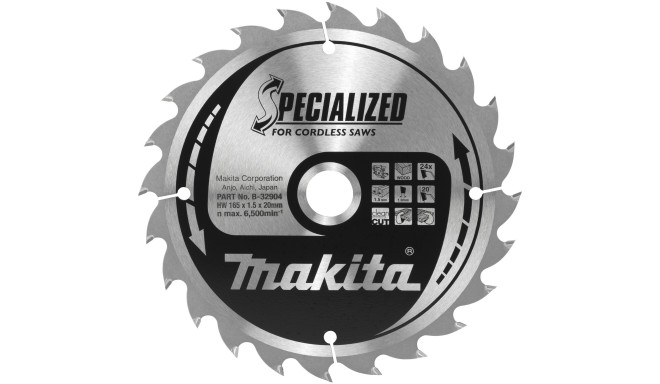 Makita B-32904 SPECIALIZED Saw Blade 165x20x24Z