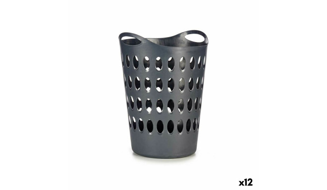 Laundry Basket Anthracite Plastic 50 L 44 x 56 x 41 cm (12 Units)