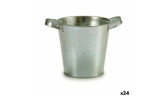 Lillepott Ibergarden A60354-B A60354-B Hõbedane Tsink Kuup 20 x 14 x 16,2 cm (24 Ühikut)