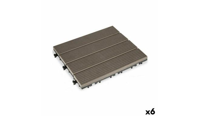 Blokeeriv põrandaplaat Ibergarden SM-4P-ALDH SM-4P-ALDH Must Puit Polüetüleen Komposiit 30 x 2,6 x 3