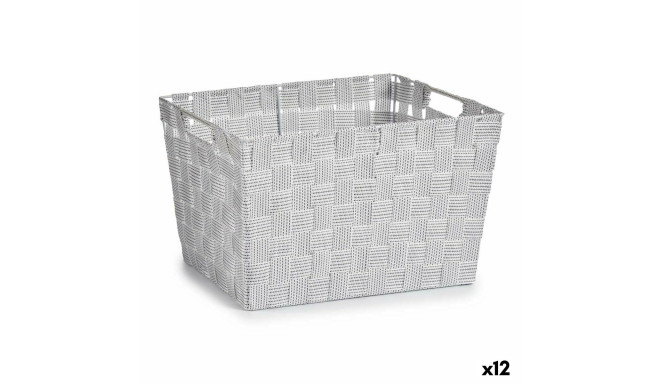 Veļas Grozs Balts Drāna 10 L 25 x 20 x 35 cm (12 gb.)