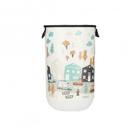 Laundry Basket Kipit QOJA KESE-4 QOJA KESE-4 Cloth Plastic Children's Road 40 L 34 x 52,3 x 34 cm (4