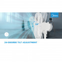 Stand fan, 40cm, 40W,  3 speeds, mechanical, noise level: 55-65 dB, Oscillation  80°, Tilting +16° -