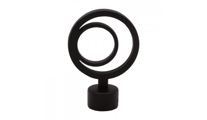 CURTAIN ROD FINIAL ORBIO D19 MAT BLACK