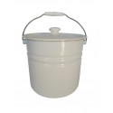 BUCKET WITH LID ENAMELED 12L