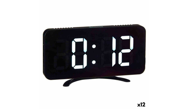 Digitāls Galda Pulkstenis Melns ABS 15,7 x 7,7 x 1,5 cm (12 gb.)