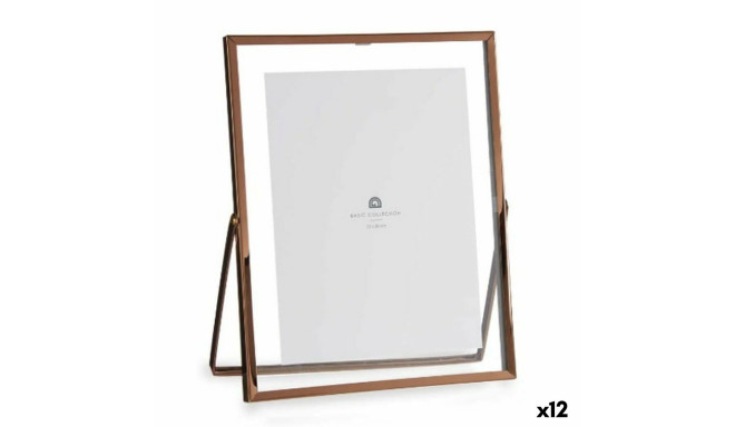 Photo frame Copper Metal Glass Plastic 20,5 x 1 x 25,2 cm (12 Units)