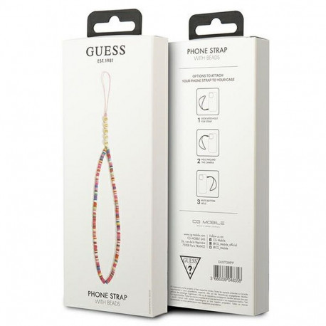 GUESS phone strap GUSTGMPP multicolor pink