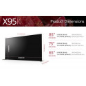 Sony XR-65X95K 165.1 cm (65") 4K Ultra HD Smart TV Wi-Fi Black, Silver